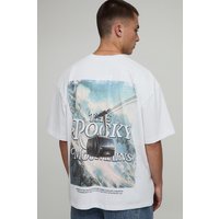 Oversized Man Apres Ski Graphic T-Shirt - Weiß - L, Weiß von boohooman