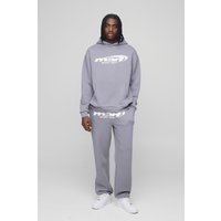 Oversize Man Trainingsanzug mit Kapuze - Blau - XL, Blau Oversize Man Trainingsanzug mit Kapuze - Blau - XL, Blau von boohooman