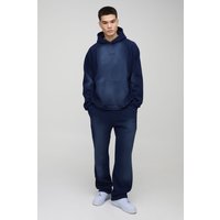 Oversize Man Trainingsanzug mit Kapuze - Blau - XS, Blau von boohooman