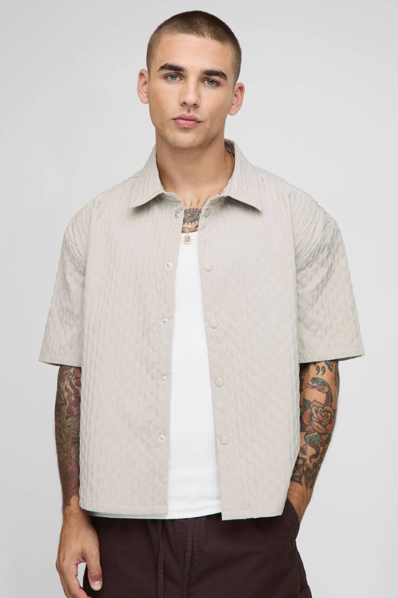 Oversize Hemd - Grau - XS, Grau von boohooman