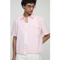 Kastiges Oversize Hemd mit Taschen-Detail - Rosa - M, Rosa Kastiges Oversize Hemd mit Taschen-Detail - Rosa - M, Rosa von boohooman