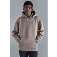 Oversize Colorblock Scuba Hoodie - Neutral - XS, Neutral von boohooman