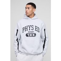 Oversized Skeleton Distressed Print Hoodie - Grau - M, Grau von boohooman