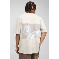 Oversize T-Shirt mit Print - Grau - XS, Grau Oversize T-Shirt mit Print - Grau - XS, Grau von boohooman