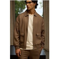 Oversize Twill Overshirt mit Cargo-Taschen - Braun - XS, Braun Oversize Twill Overshirt mit Cargo-Taschen - Braun - XS, Braun von boohooman