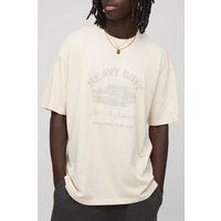 Oversize T-Shirt mit Vintage-Print - Weiß - XS, Weiß Oversize T-Shirt mit Vintage-Print - Weiß - XS, Weiß von boohooman