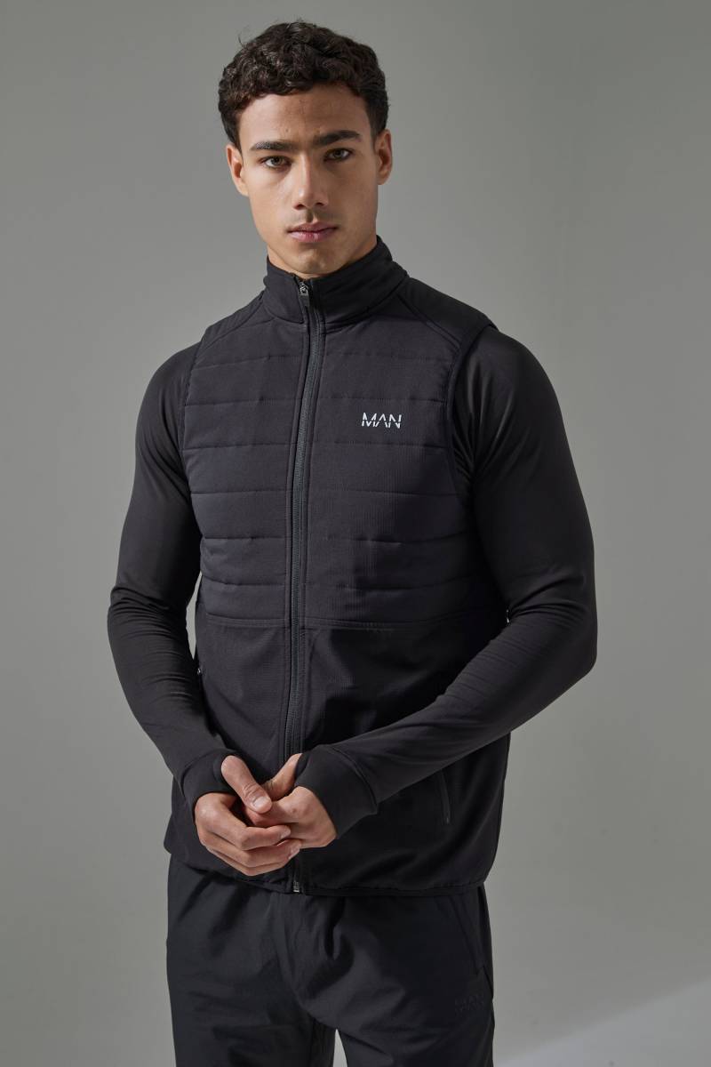 Packbare Man Active Weste - Schwarz - XS, Schwarz von boohooman