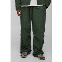 Parachute Hose in Knitteroptik - Khaki - M, Khaki von boohooman