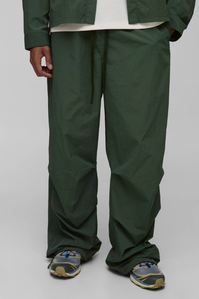 Parachute Hose in Knitteroptik - Khaki - XS, Khaki Parachute Hose in Knitteroptik - Khaki - XS, Khaki von boohooman