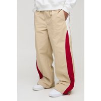 Parachute Hose mit Seitenstreifen und elastischem Bund - Ecru - XS, Ecru Parachute Hose mit Seitenstreifen und elastischem Bund - Ecru - XS, Ecru von boohooman