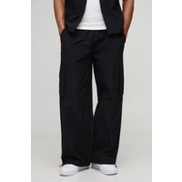 Parachute Hose - Schwarz - XS, Schwarz von boohooman