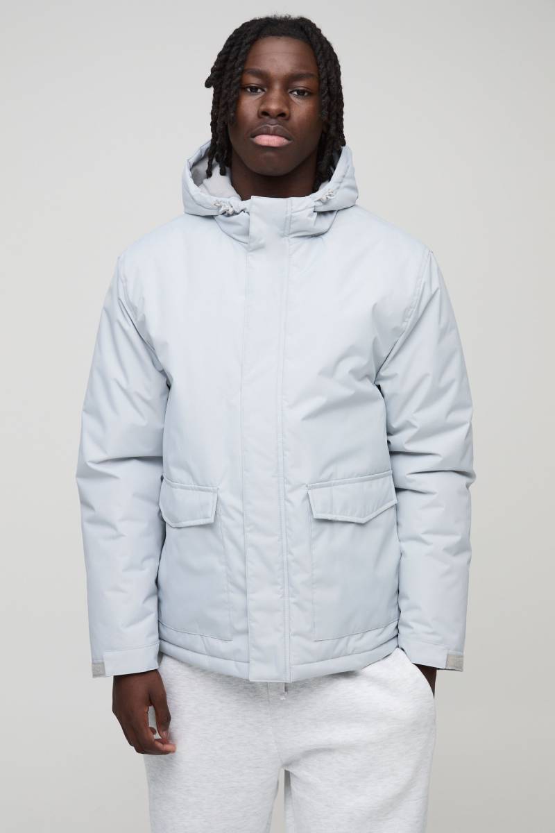 Parka mit Kapuze - Grau - XS, Grau Parka mit Kapuze - Grau - XS, Grau von boohooman