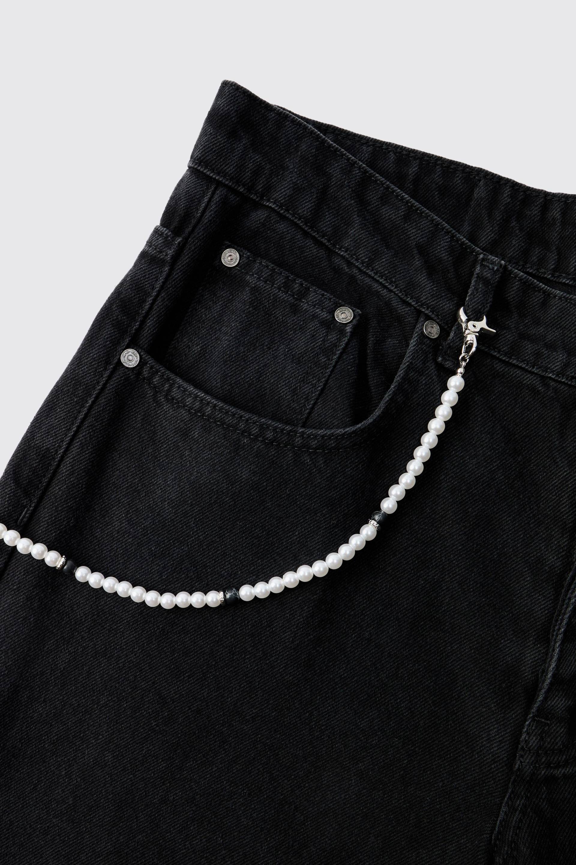 Perlen Jeans-Kette von boohooman