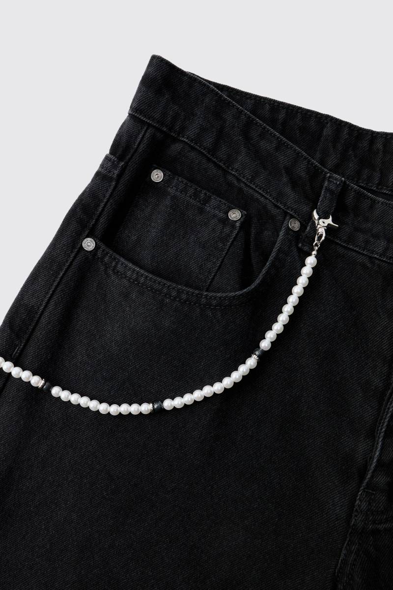 Perlen Jeans-Kette von boohooman