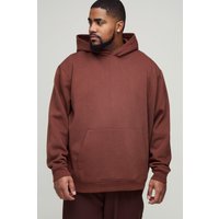 Plus 330Gmode Basic Oversize Hoodie - Braun - XXL, Braun von boohooman