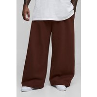 Plus 330Gmode Basic Jogginghose mit extrem weitem Bein - Braun - XXXL, Braun von boohooman