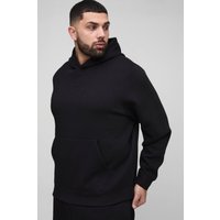 Plus 330GSM Homme Hoodie - Schwarz - XXXXXL, Schwarz von boohooman