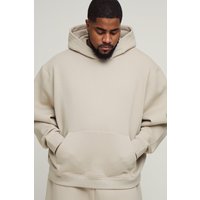 Plus kastiger Oversize Basic Hoodie - Grau - XXL, Grau von boohooman