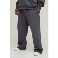 Plus 330gsm Basic Homme Jogginghose mit geradem Bein - Grau - XXL, Grau von boohooman