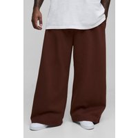 Plus 330Gmode Basic Jogginghose mit extrem weitem Bein - Braun - XXL, Braun von boohooman