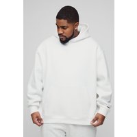 Plus 330Gmode Basic Oversize Hoodie - Weiß - XXXXL, Weiß von boohooman