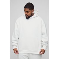 Plus 330Gmode Basic Oversize Hoodie - Weiß - XXXXXL, Weiß von boohooman