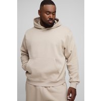 Plus Basic Boxy Over the Head Hoodie - Grau - 3XL, Grau von boohooman