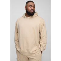 Plus Basic Hoodie - Taupe - 2XL, Taupe von boohooman