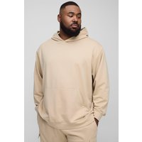 Plus Basic Hoodie - Taupe - 4XL, Taupe von boohooman