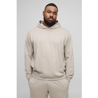 Plus Basic Hoodie - light khaki - 4XL, light khaki von boohooman