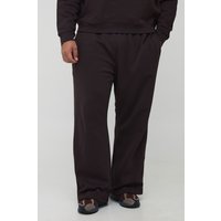 Plus Basic Jogginghose mit geradem Bein - Braun - 4XL, Braun von boohooman