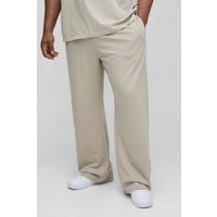 Plus Basic Jogginghose mit geradem Bein - light khaki - 5XL, light khaki von boohooman