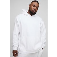 Plus Basic Oversize Hoodie - Weiß - 4XL, Weiß von boohooman
