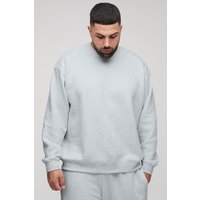 Plus Basic Oversize Rundhals-Sweatshirt von boohooman