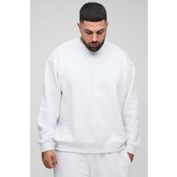 Plus Basic Oversized Crew Neck Sweatshirt - Grau - 3XL, Grau von boohooman