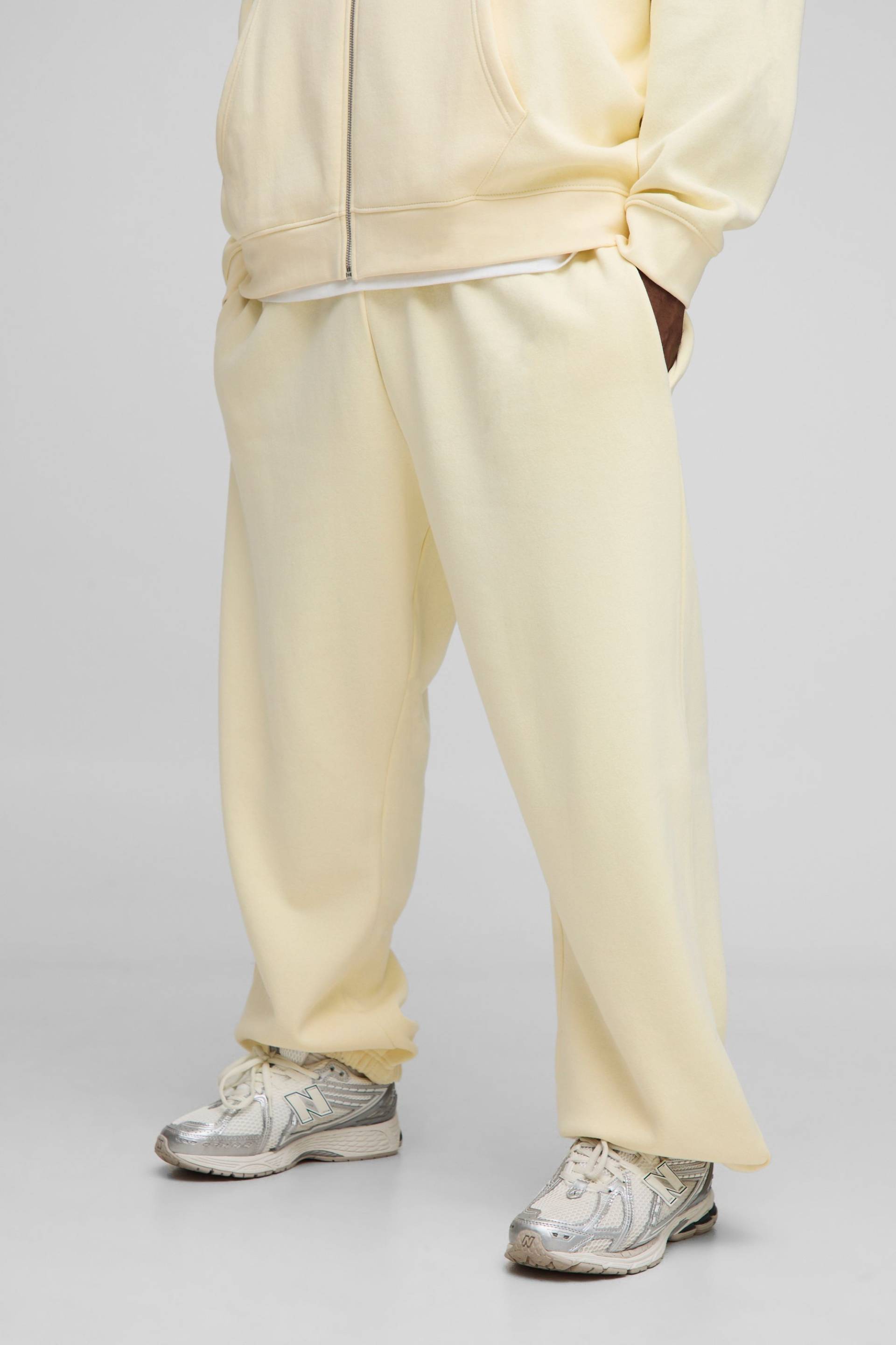 Plus Basic Oversize Jogginghose - Gelb - 3XL, Gelb von boohooman