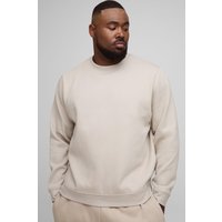 Plus Basic Regular Fit Crew Neck Sweatshirt - Grau - 3XL, Grau von boohooman