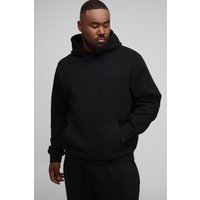 Plus Basic Regular Fit Over the Head Hoodie - Schwarz - 3XL, Schwarz von boohooman