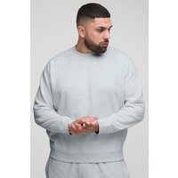 Plus Basic Rundhals-Sweatshirt von boohooman