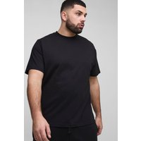 Plus Basic Rundhals T-Shirt - Schwarz - 3XL, Schwarz von boohooman