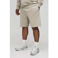 Plus Basic Shorts - light khaki - 5XL, light khaki von boohooman