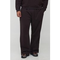 Plus Basic Jogginghose mit geradem Bein - Braun - 3XL, Braun von boohooman