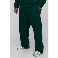 Plus Basic Jogginghose mit geradem Bein - Grün - 3XL, Grün von boohooman