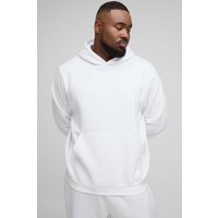 Plus Basics Hoodie - Weiß - 2XL, Weiß von boohooman