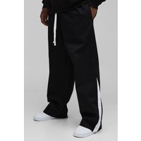 Plus lockere Hose mit Kordelzug - Schwarz - XXL, Schwarz von boohooman
