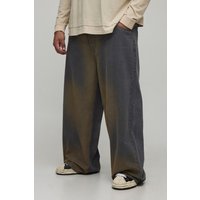 Plus extrem lockere Jeans - Grau - 42, Grau von boohooman