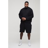 Plus Jacquard Sweatshirt & Shorts mit Bommeln von boohooman