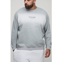 Plus Sweatshirt mit Limited Edition Print - Grau - 4XL, Grau von boohooman