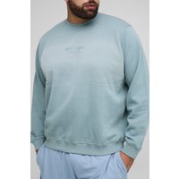 Plus Sweatshirt mit Limited Edition Print - Grau - 4XL, Grau von boohooman