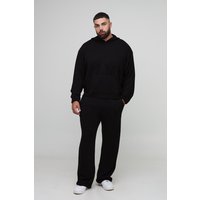 Plus Official Hoodie & Jogginghose - Schwarz - 5XL, Schwarz von boohooman